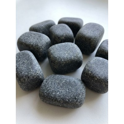 Долерит шлифованный мелкий для бани и сауны 1 кг,  комплект камней 10 кг